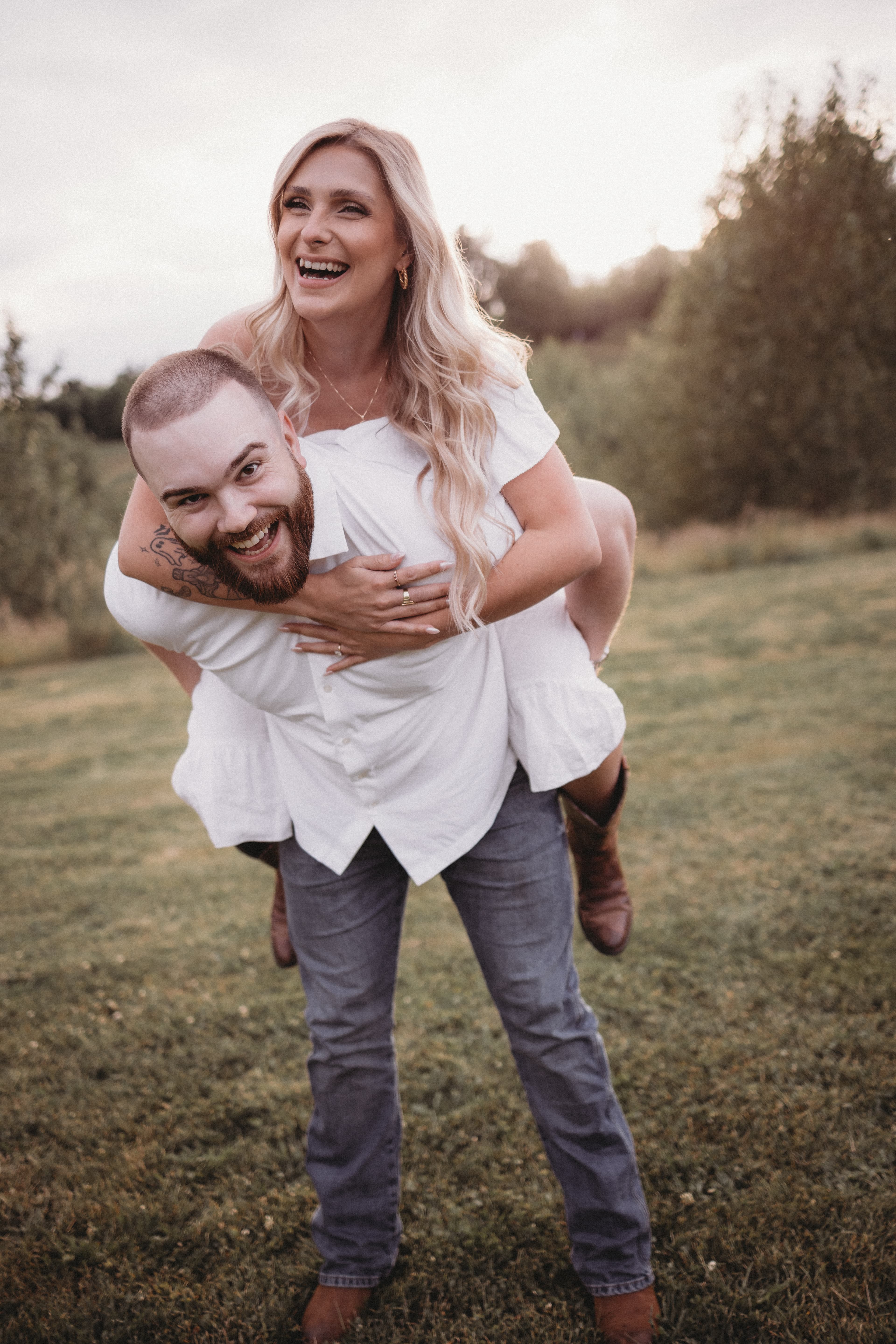 Matthew giving Robyn a piggyback ride